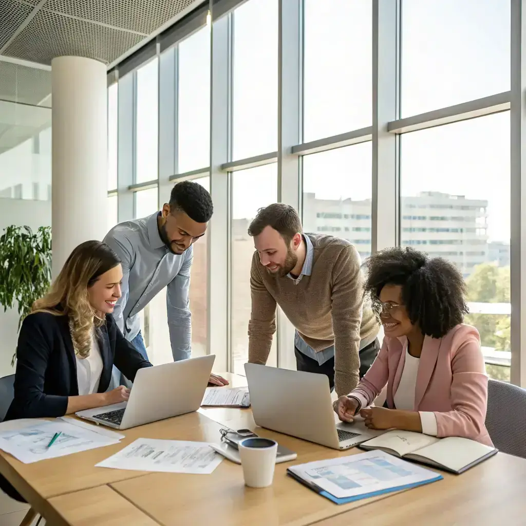 Profissionais de conformidade e auditoria ajudando empresas a manter padrões regulatórios