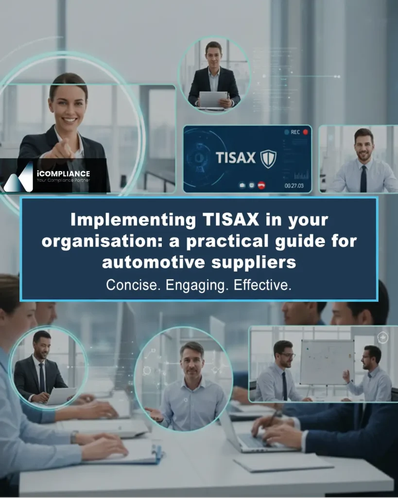 Team of managers and specialists implementing TISAX in an automotive supplier organisation