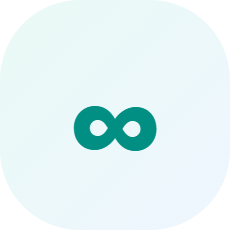 Ícone de infinito representando tecnologia e dados na consultoria em sustentabilidade e gestão de riscos